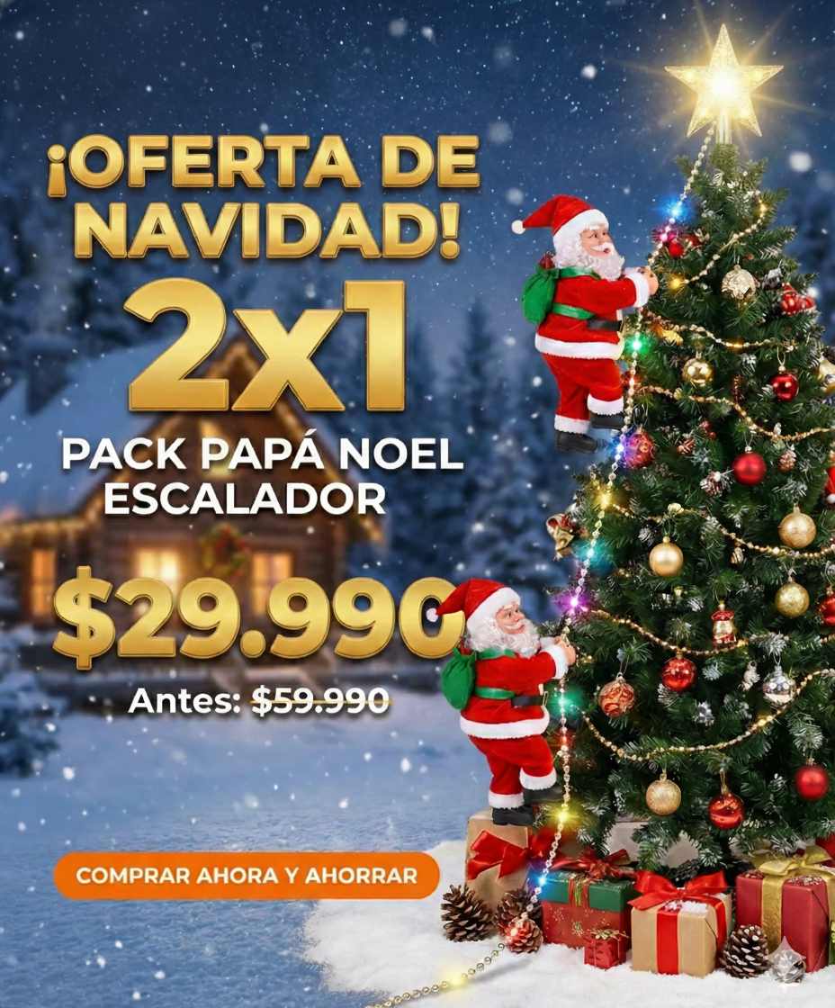 🎅🏻 LLEVA 2 PAGA 1 Papá Noel Escalador + Envío Gratis por Navidad 🎄🎁