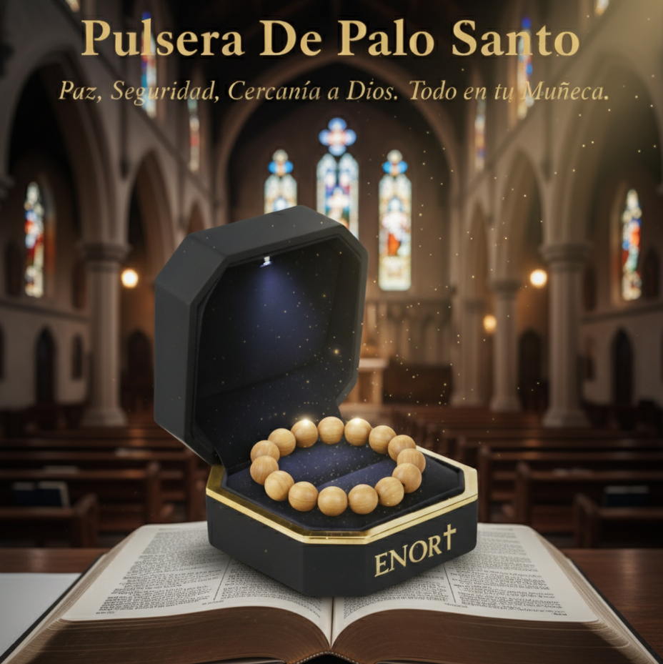 ✝️ Pulsera De Palo Santo - Es más que una pulsera, es tu protección diaria.