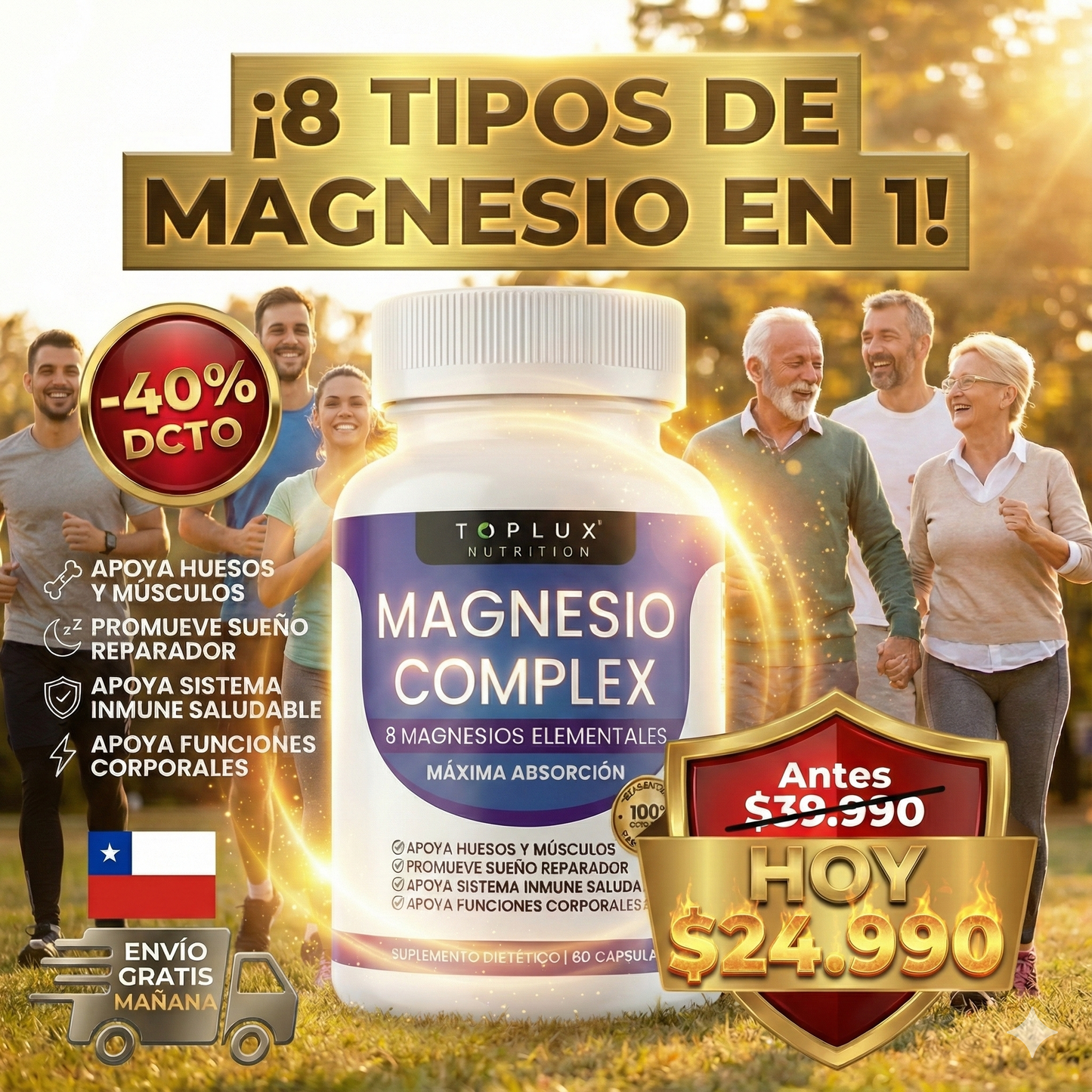 Recupera tu bienestar diario con Magnesio Complex 💙 + Envío Gratis 🎁